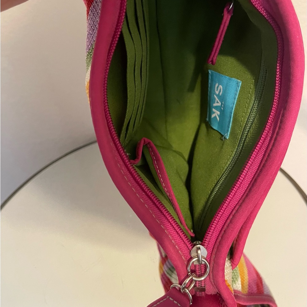 The Sak Pink Multicolor Diagonal Stripe Shoulder Bag - Picture 9 of 9